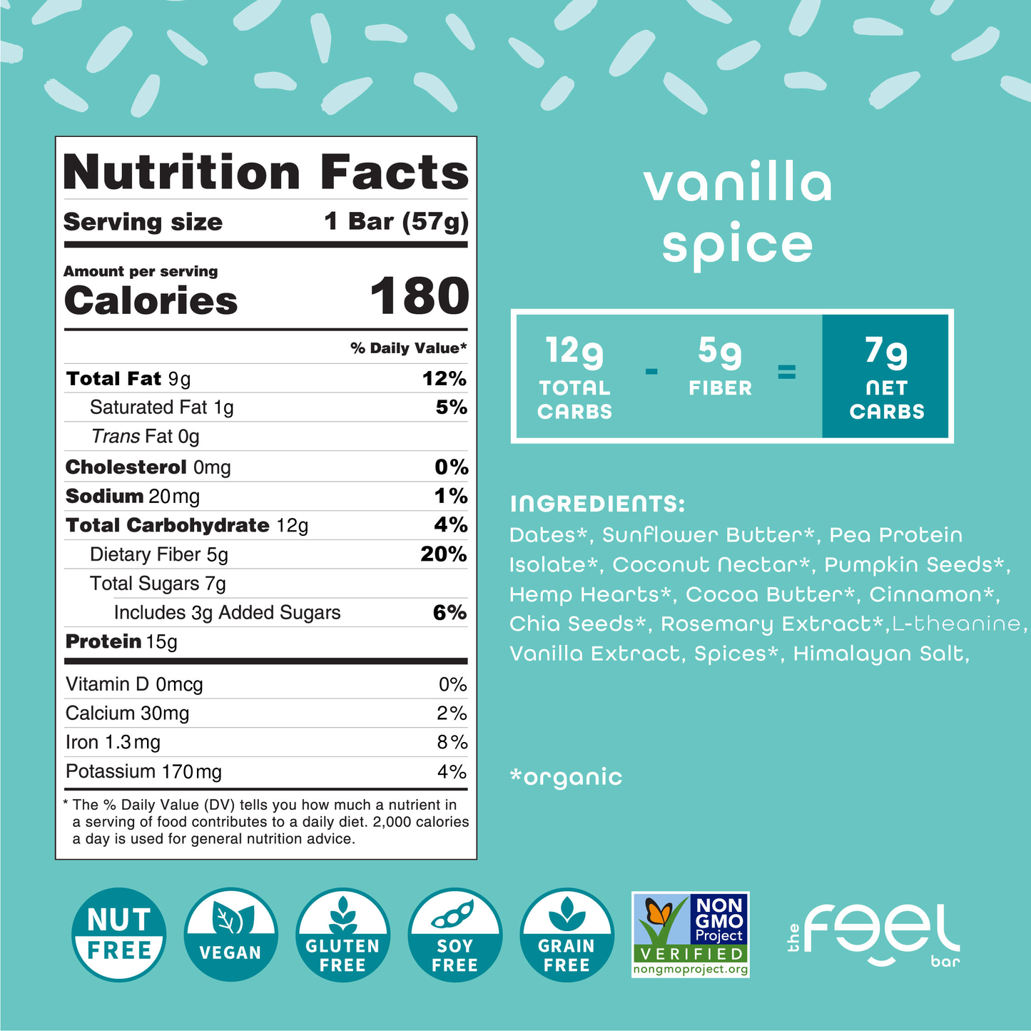 The Feel Bar - Vanilla Spice - 10 Count