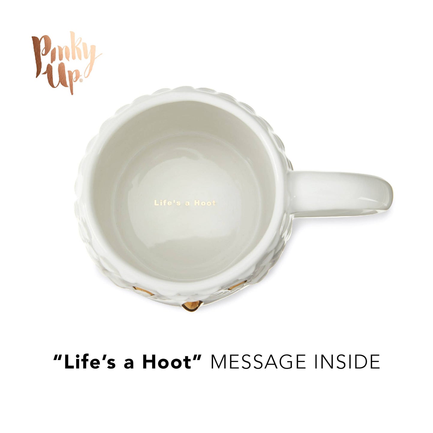 Pinky Up - Olivia™ 3D Gold Accented Ceramic Mug Owl Lifes a Hoot