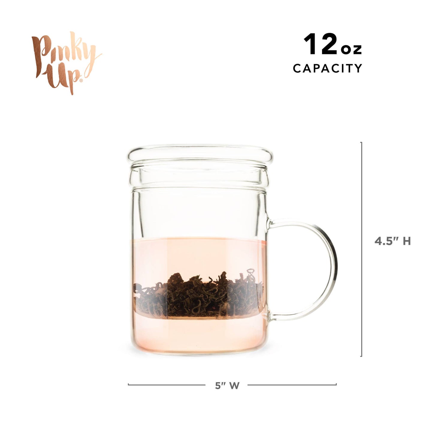 Blake™ Glass Loose Leaf Tea Infuser Mug with Lid