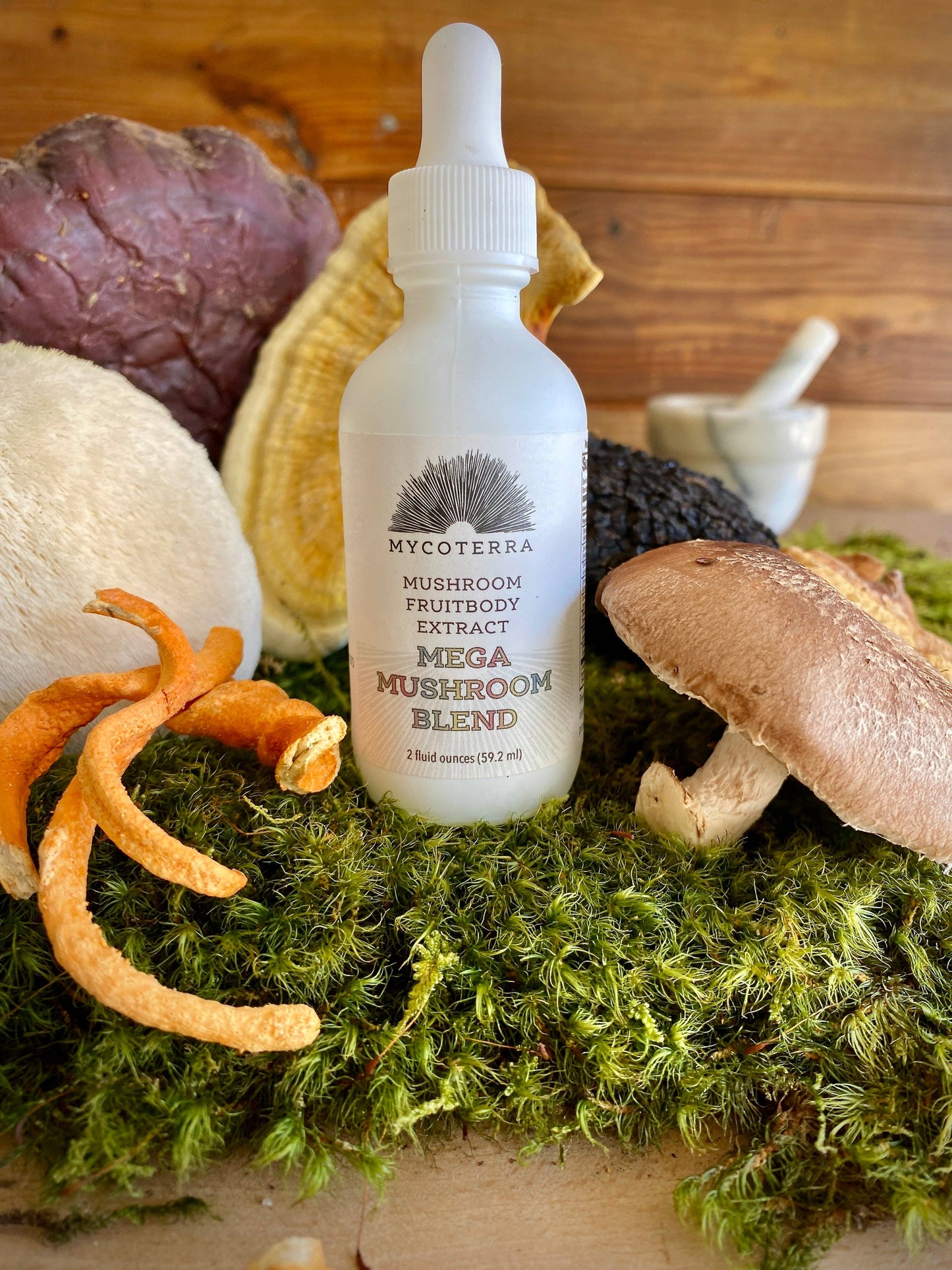 Mycoterra Farm - Organic Mega Blend Mushroom Tincture 2oz.