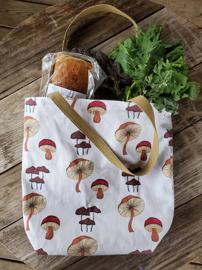 Maple Moon Mushroom Tote Bag