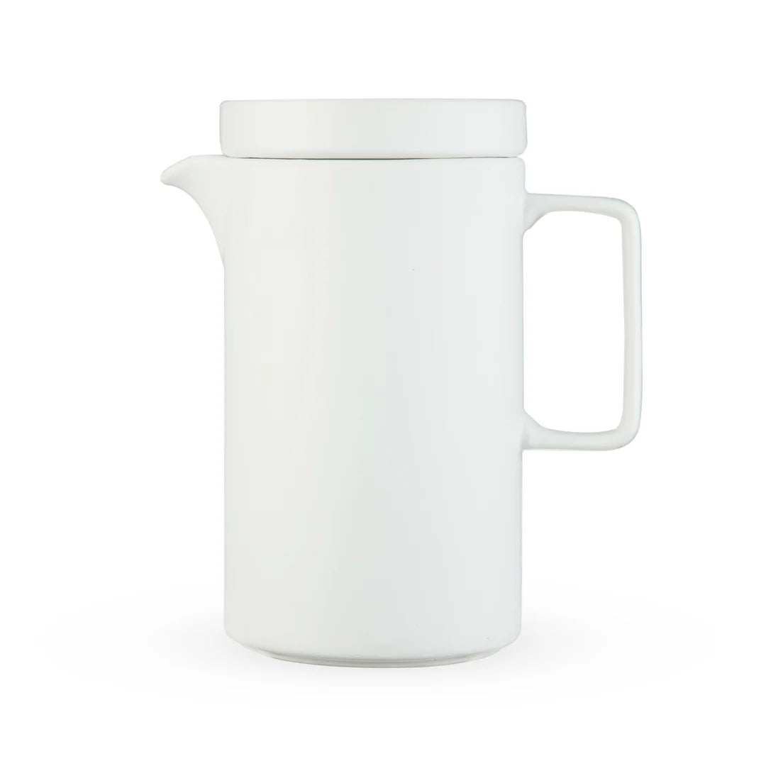 Pinky Up White Matte Teapot Strainer