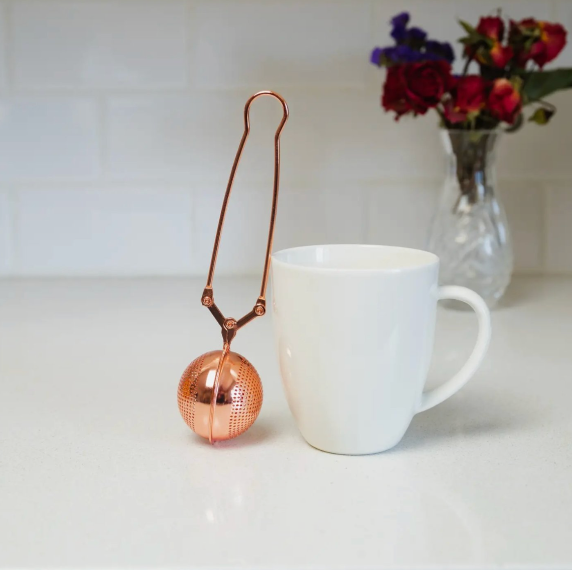 Bamboo Switch - Rose Gold Stainless Steel Tea Strainer | Infuser |Bestseller