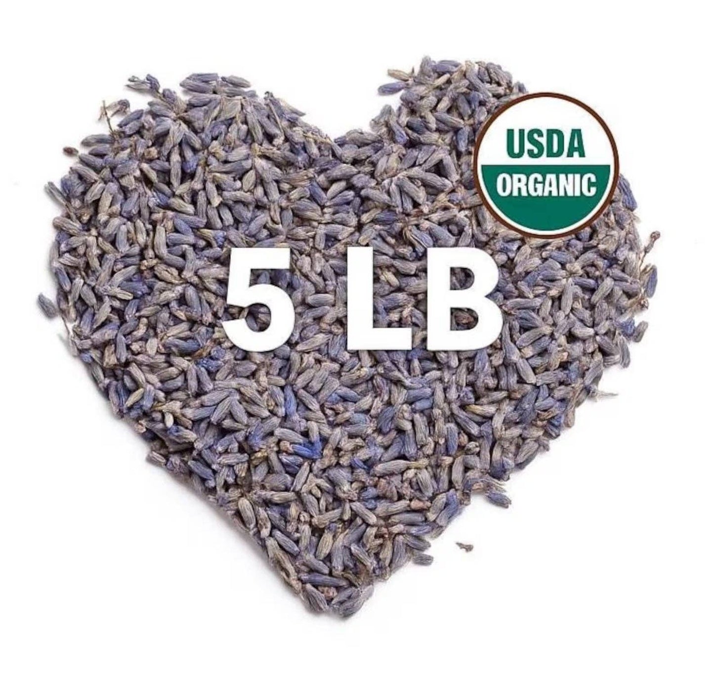 Zhivana Organics - Organic Lavender Buds (Lavandula angustifolia) – 5 lb Bulk