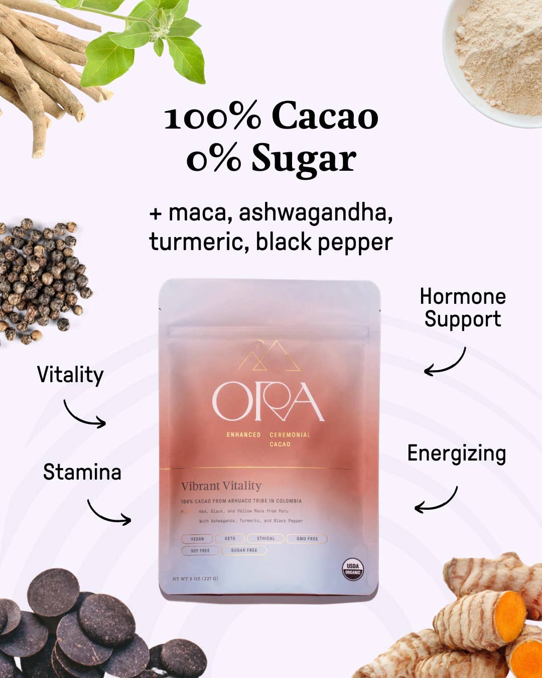 Ora Cacao - Vibrant Vitality Cacao - Organic Ceremonial Chocolate
