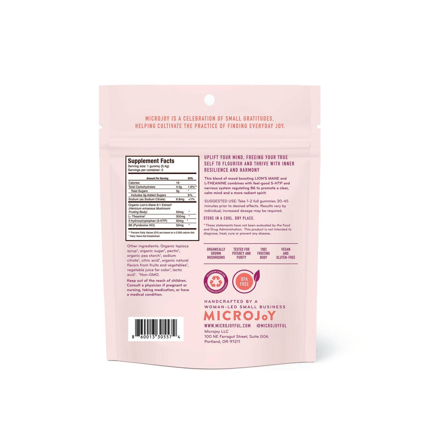 Microjoy - Elevate Mushroom Gummies (5) / Vegan Supplement / Mood