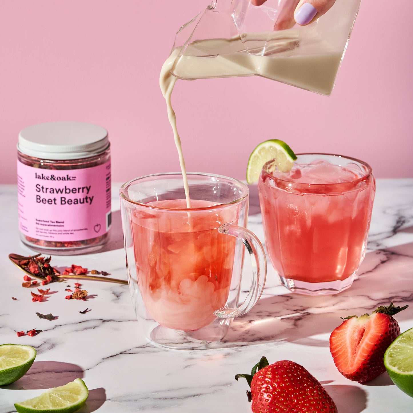Lake & Oak Tea Co. - Strawberry Beet Beauty - Superfood Tea Blend