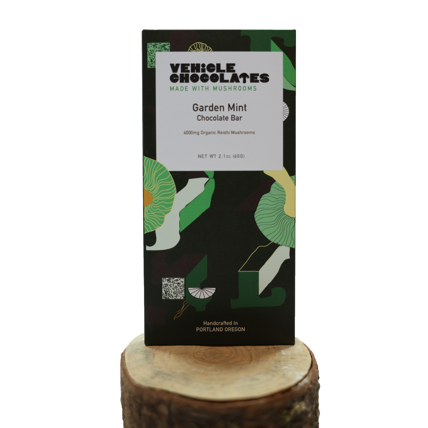 Vehicle Chocolates - Garden Mint - Dark Chocolate Mushroom Bar