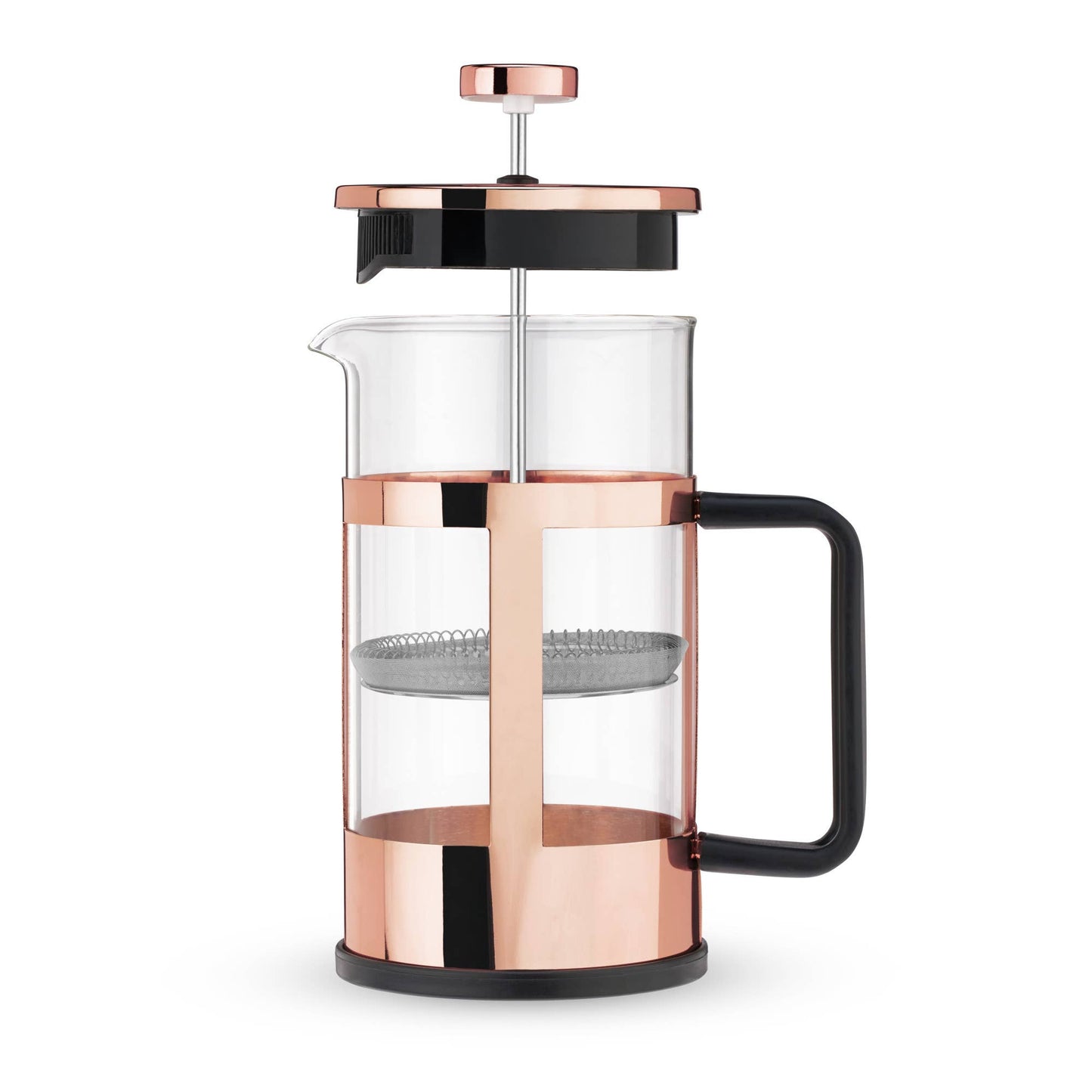 Pinky Up - Piper™ Rose Gold Framed Glass Coffee and Tea Press Pot 34oz