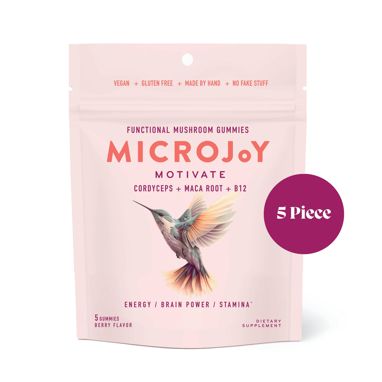 Microjoy - Motivate Mushroom Gummies (5) / Vegan Supplement / Energy