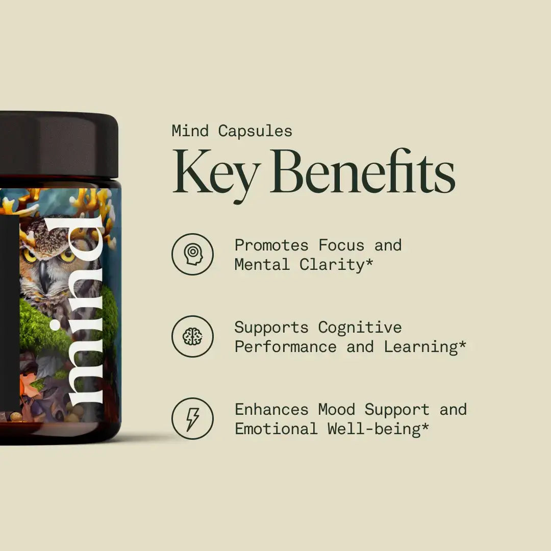 Fantastic Fungi - Organic Mind Capsules for Cognitive Support, Focus & Memory
