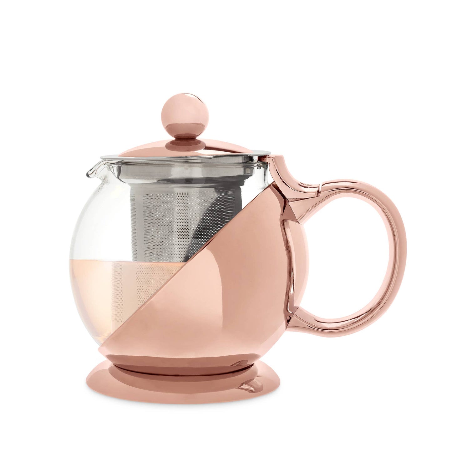 Pinky Up - Shelby™ Glass and Rose Gold Wrapped Teapot with Infuser 24oz