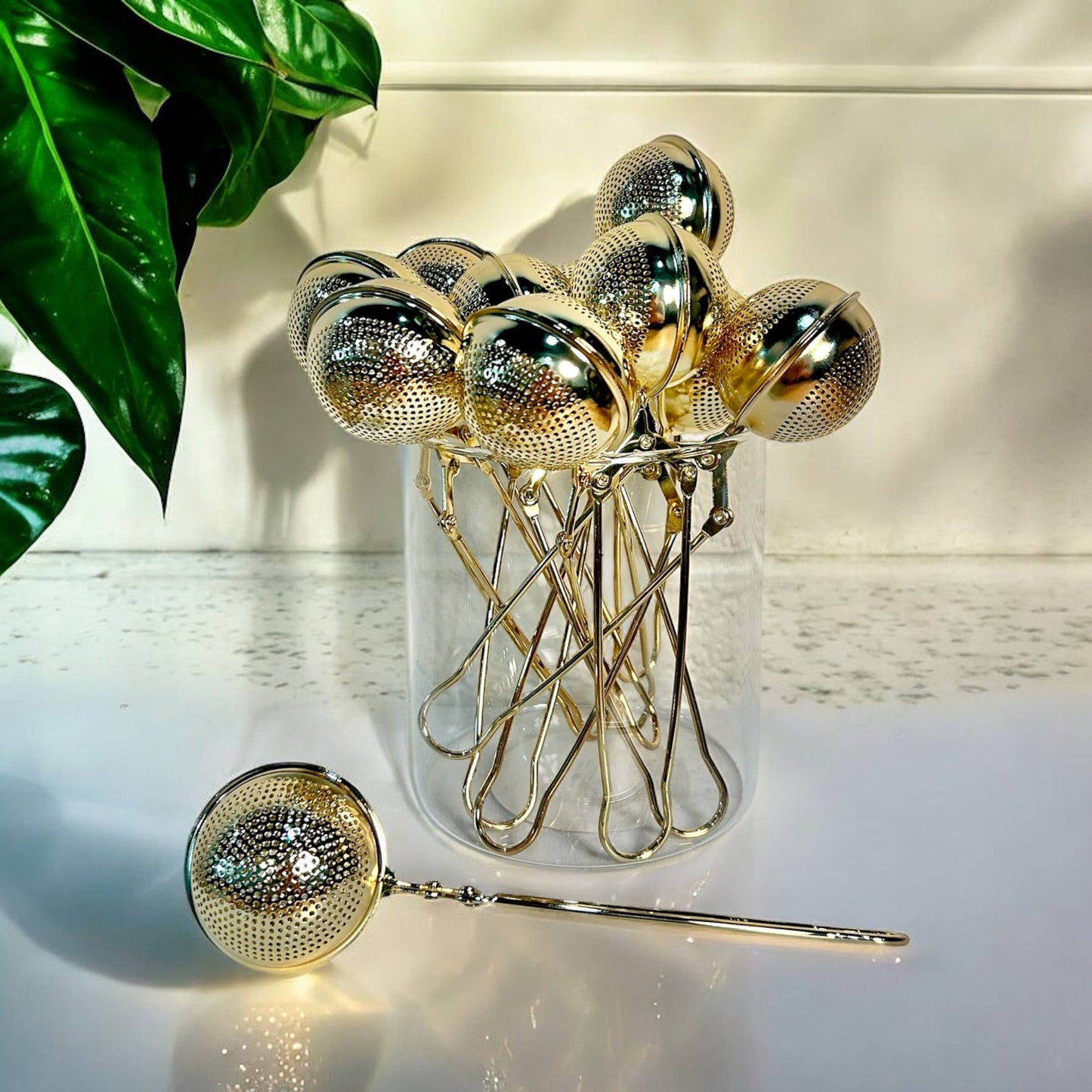 Bamboo Switch - Gold Stainless Steel Tea Strainer | Infuser | Bestseller