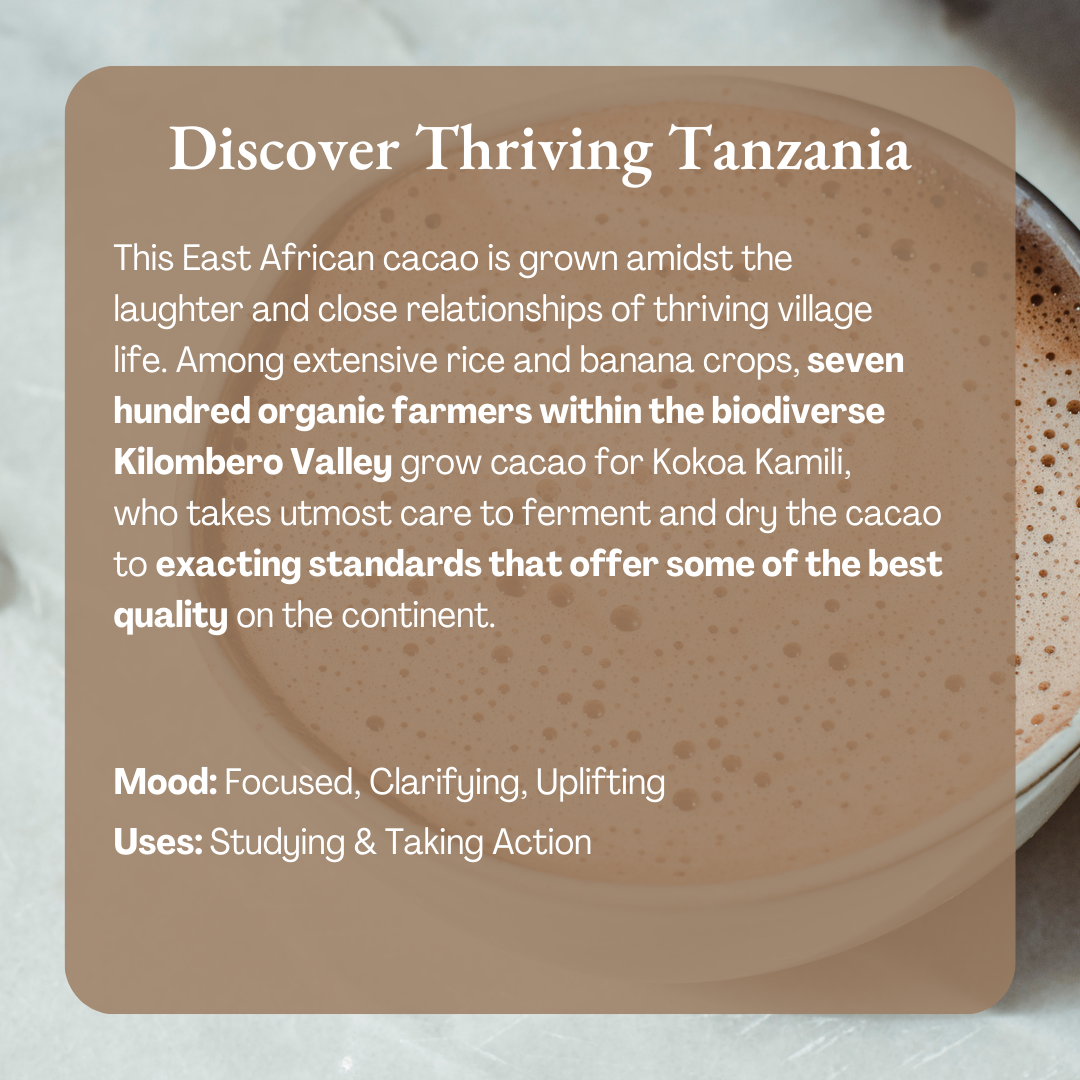 Ora Cacao - Thriving Tanzania 100% Cacao - Organic Ceremonial Chocolate