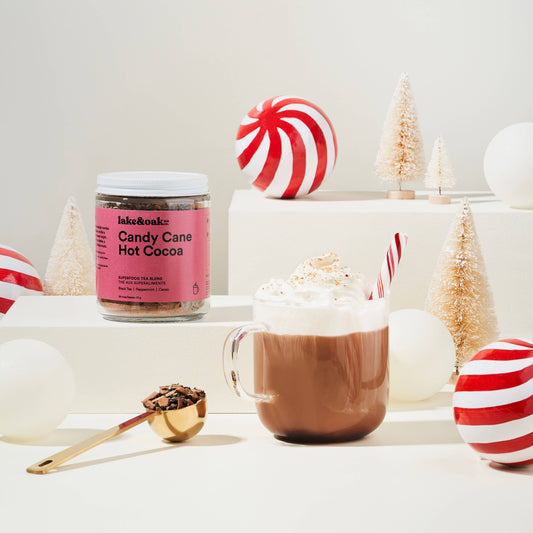 Lake & Oak Tea Co. - Candy Cane Hot Cocoa - Superfood Tea Blend (Original)