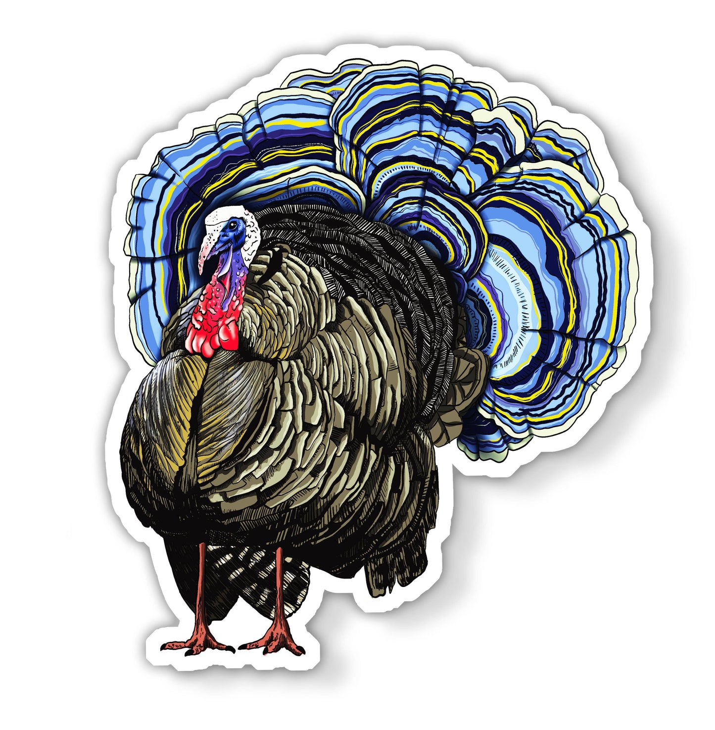 Mushroom Marauder - Turkey Tail | Funny Mushroom Sticker