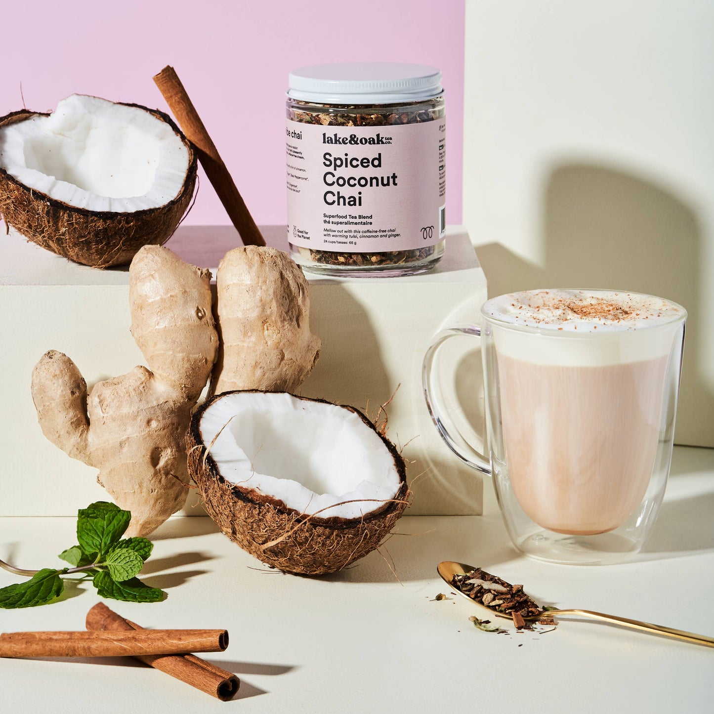 Lake & Oak Tea Co. - Spiced Coconut Chai - Superfood Tea Blend