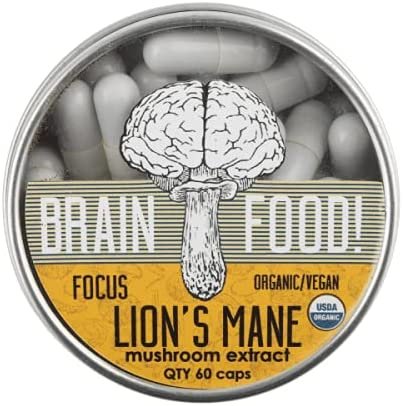 BrainFood Mushrooms Co. - Lion's Mane Mushroom Capsules