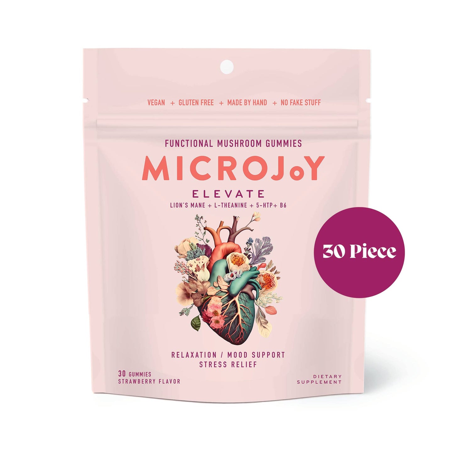 Microjoy - Elevate Mushroom Gummies (30) / Vegan Supplement / Mood