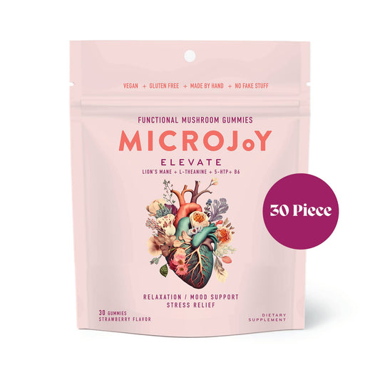 Microjoy - Elevate Mushroom Gummies (30) / Vegan Supplement / Mood