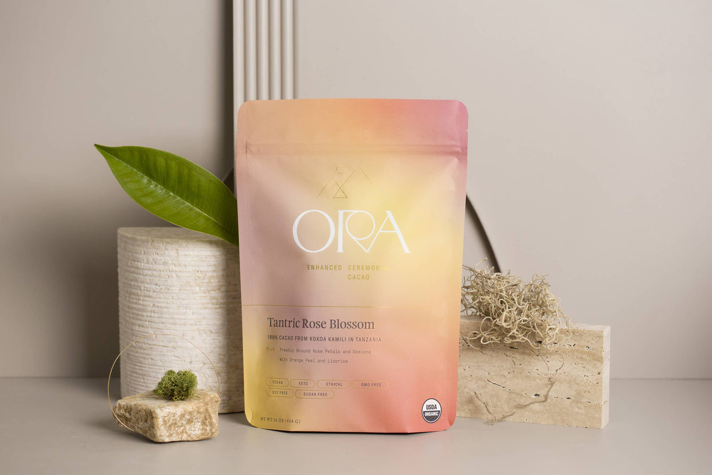 Ora Cacao - Tantric Rose Blossom Cacao - Organic Ceremonial Chocolate