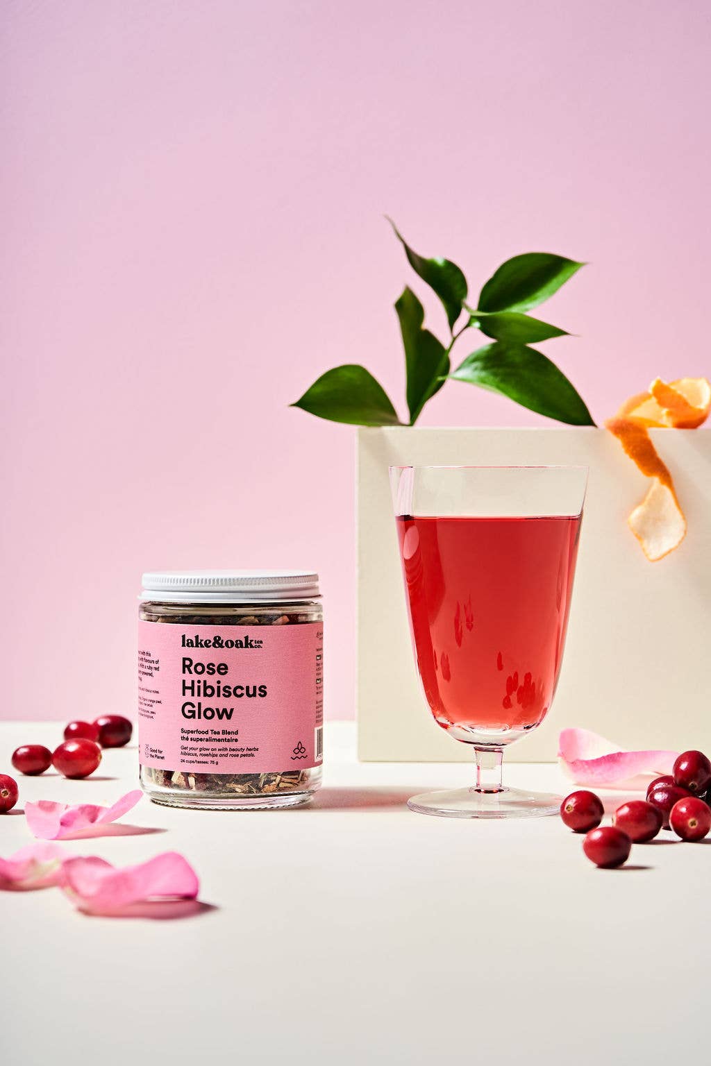 Lake & Oak Tea Co. - Rose Hibiscus Glow - Superfood Tea Blend