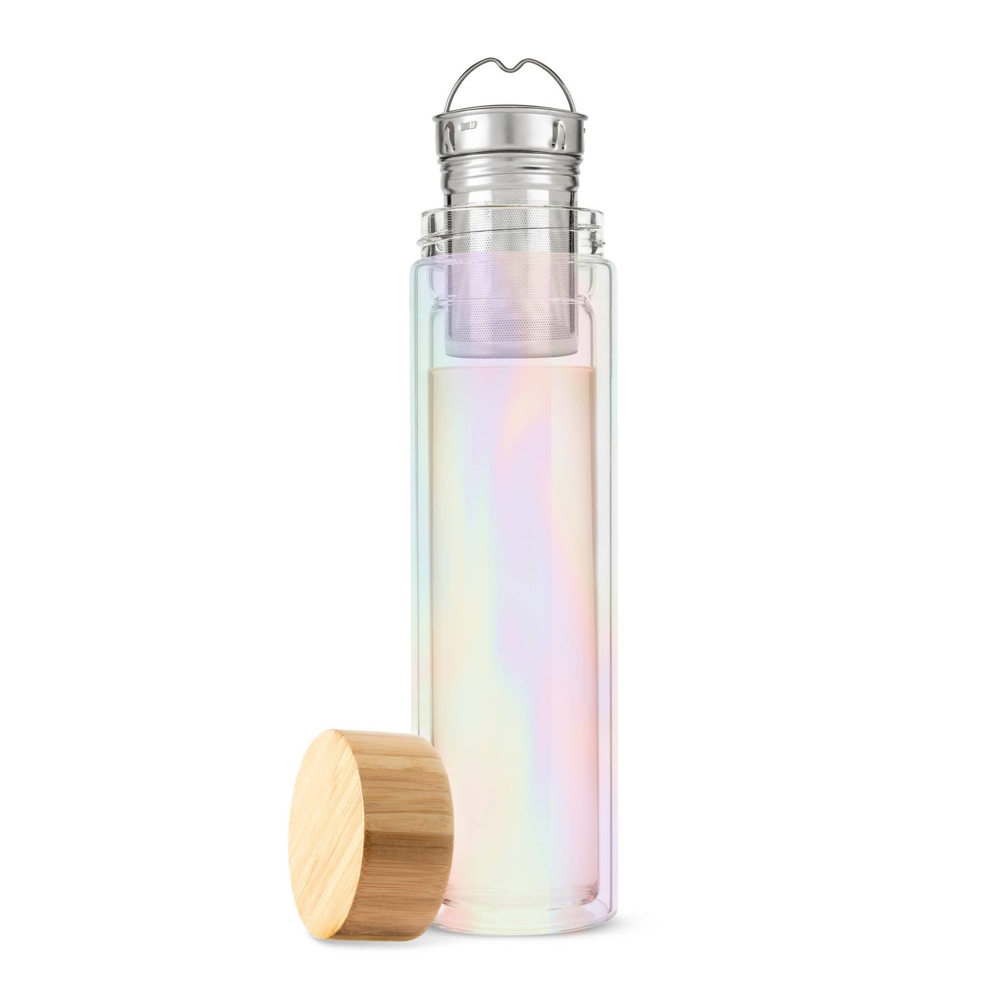 Blair™ Insulated Glass Travel Mug with Infuser Iridescent