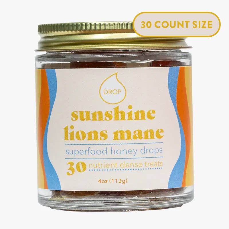 Honey Drops - Sunshine Lion's Mane | Mushroom Honey Gummy | Energy & Focus
