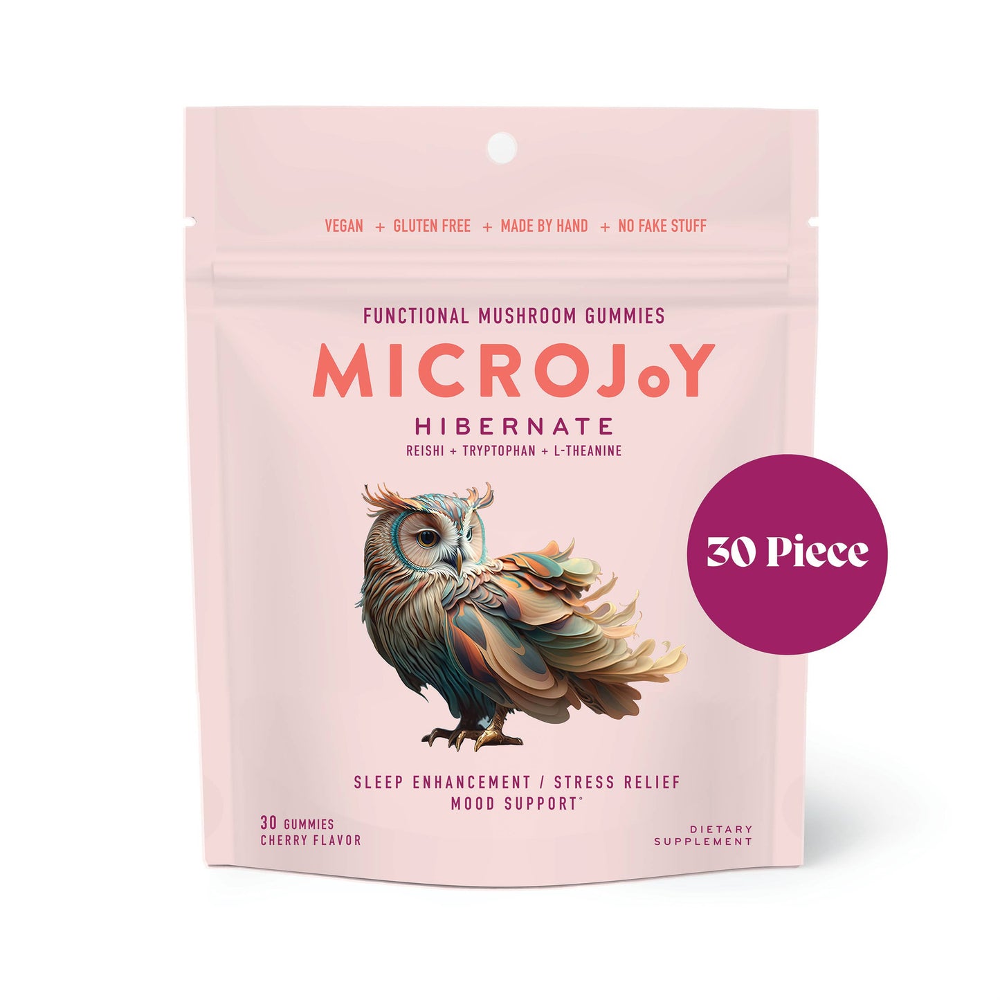 Microjoy - Hibernate Mushroom Gummies (30) / Vegan Supplement / Sleep