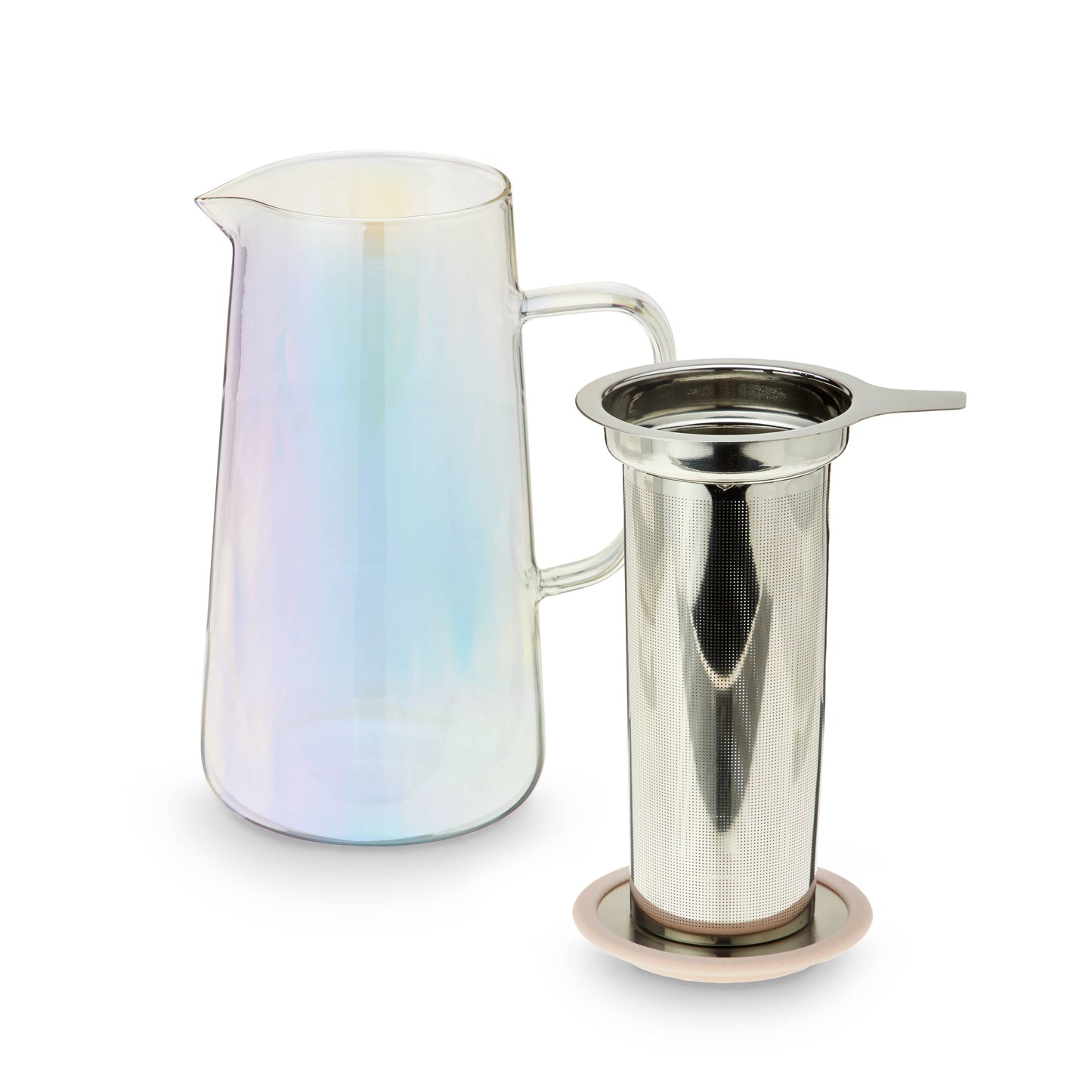 Pinky Up - Annika™ Iridescent Glass Teapot with Infuser and Lid 33oz