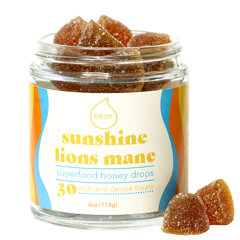 Honey Drops - Sunshine Lion's Mane | Mushroom Honey Gummy | Energy & Focus