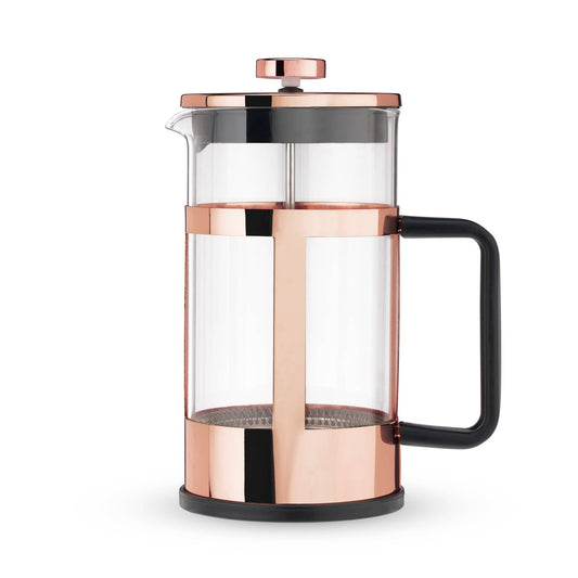 Pinky Up - Piper™ Rose Gold Framed Glass Coffee and Tea Press Pot 34oz