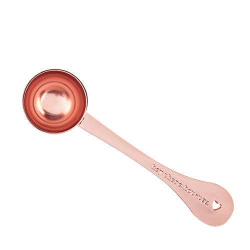 Pinky Up - Rose Gold Finish Engraved Tablespoon - "Hey There, Hot-Tea"