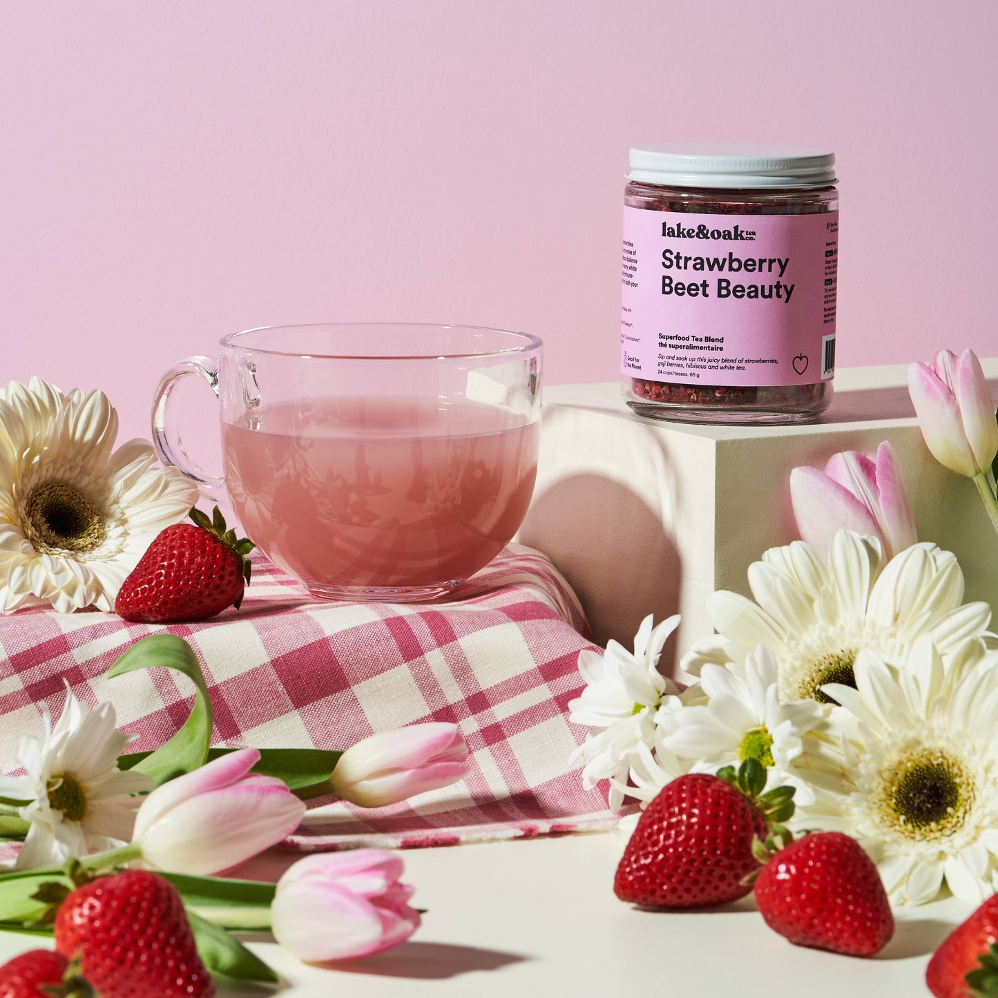 Lake & Oak Tea Co. - Strawberry Beet Beauty - Superfood Tea Blend