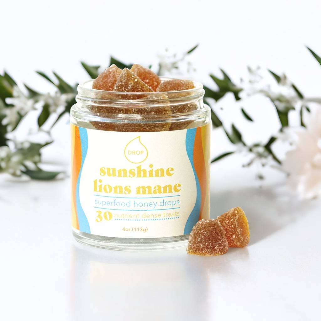 Honey Drops - Sunshine Lion's Mane | Mushroom Honey Gummy | Energy & Focus