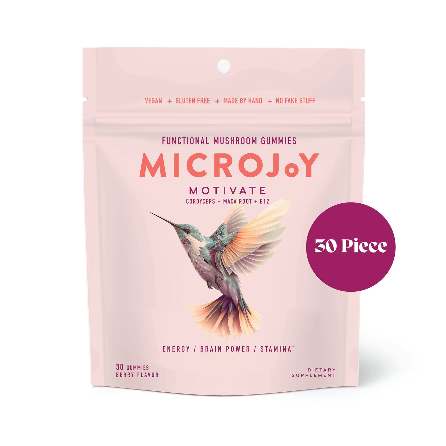 Microjoy - Motivate Mushroom Gummies (30) / Vegan Supplement / Energy