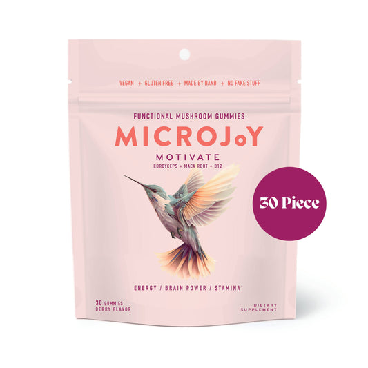 Microjoy - Motivate Mushroom Gummies (30) / Vegan Supplement / Energy