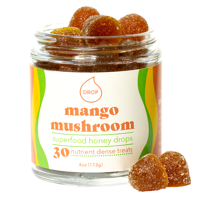 Honey Drops - Mango Mushroom | Mushroom Honey Gummy | Immune & Pain Relief