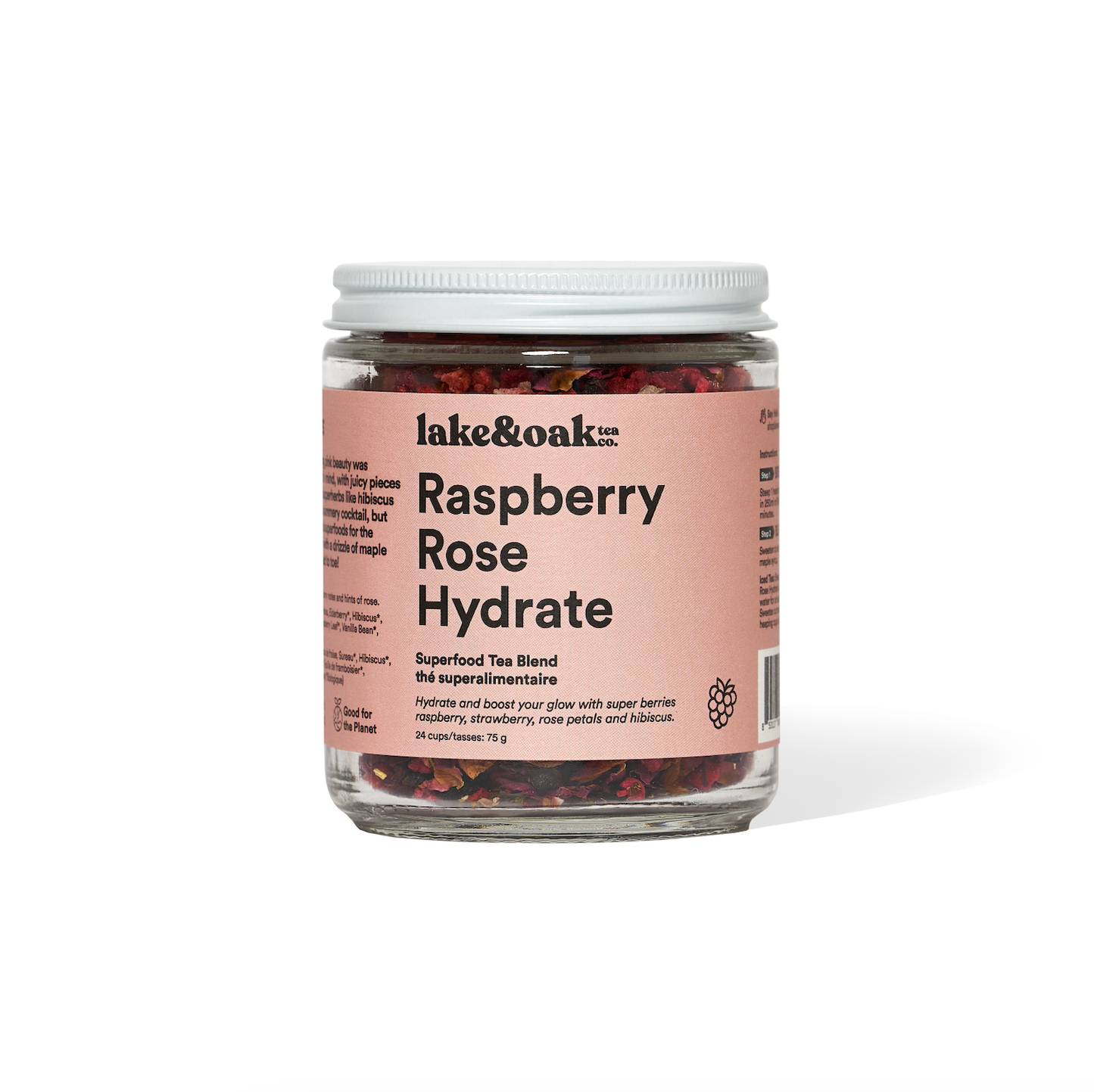 Lake & Oak Tea Co. - Raspberry Rose Hydrate - Superfood Tea Blend