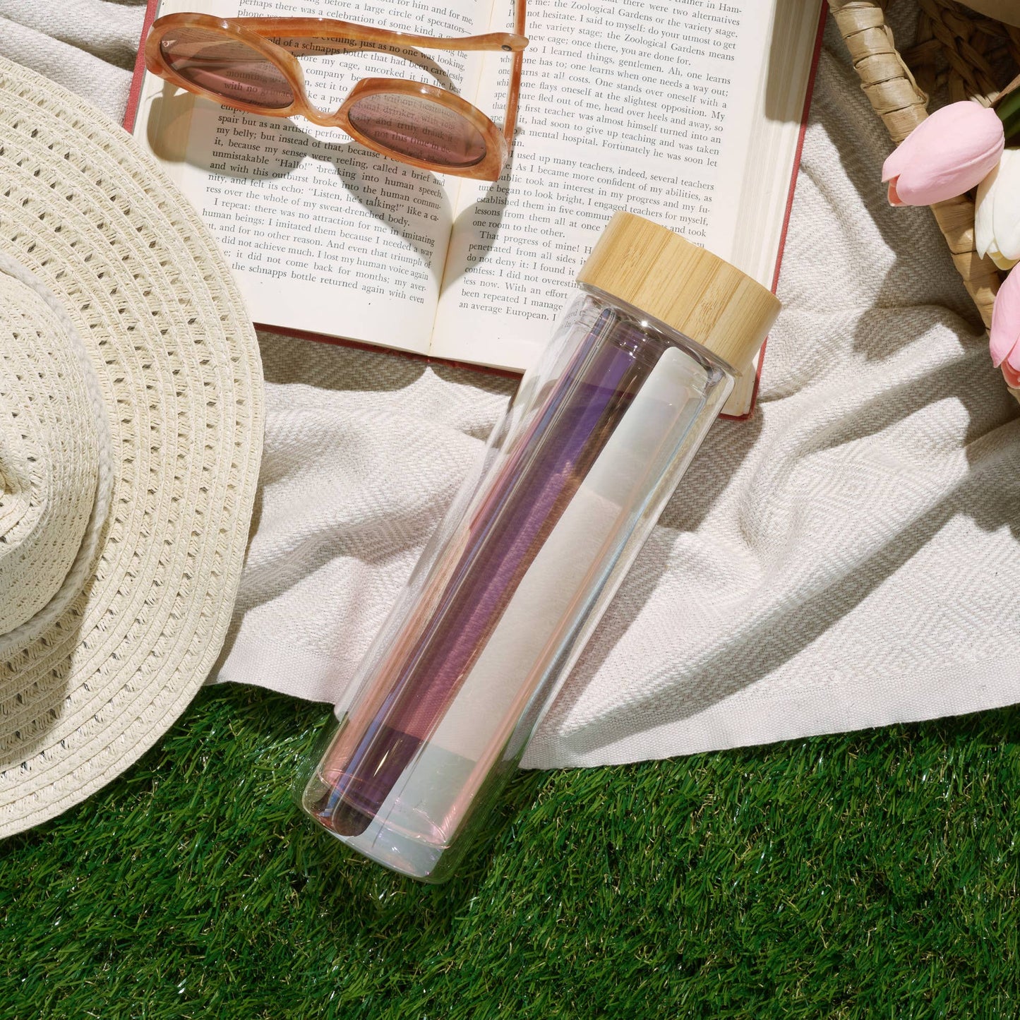 Blair™ Insulated Glass Travel Mug with Infuser Iridescent