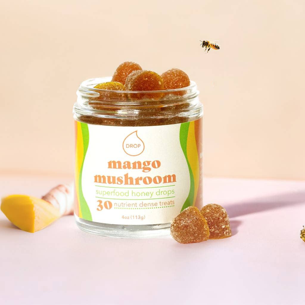 Honey Drops - Mango Mushroom | Mushroom Honey Gummy | Immune & Pain Relief
