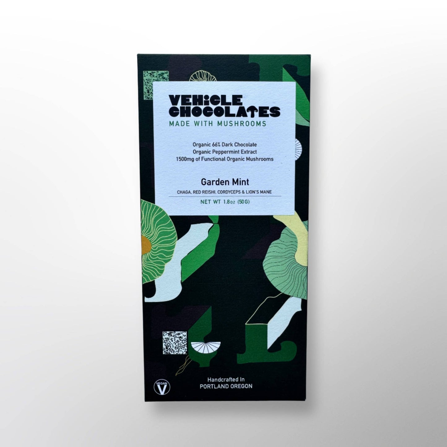 Vehicle Chocolates - Garden Mint - Dark Chocolate Mushroom Bar