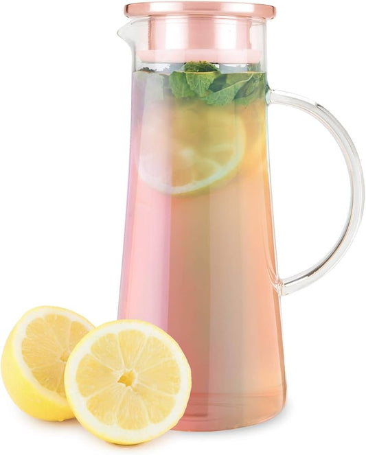 Pinky Up Iridescent Glass Iced Tea Carafe