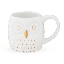 Pinky Up Olivia Ceramic Owl Mug