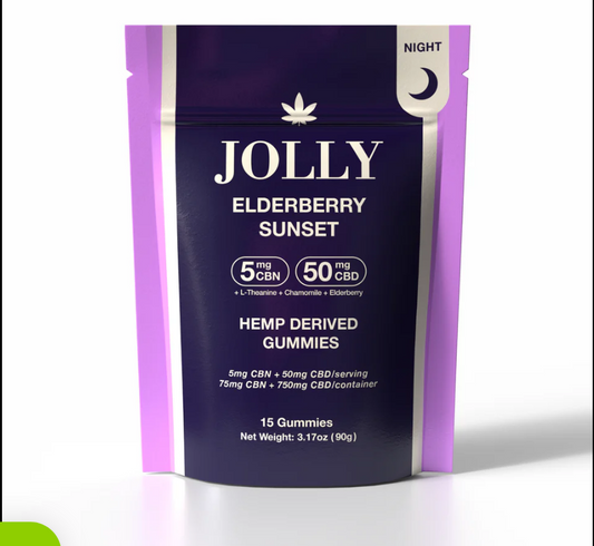 Jolly Elderberry Sunset CBD + CBN Gummies (15ct)  [21+]