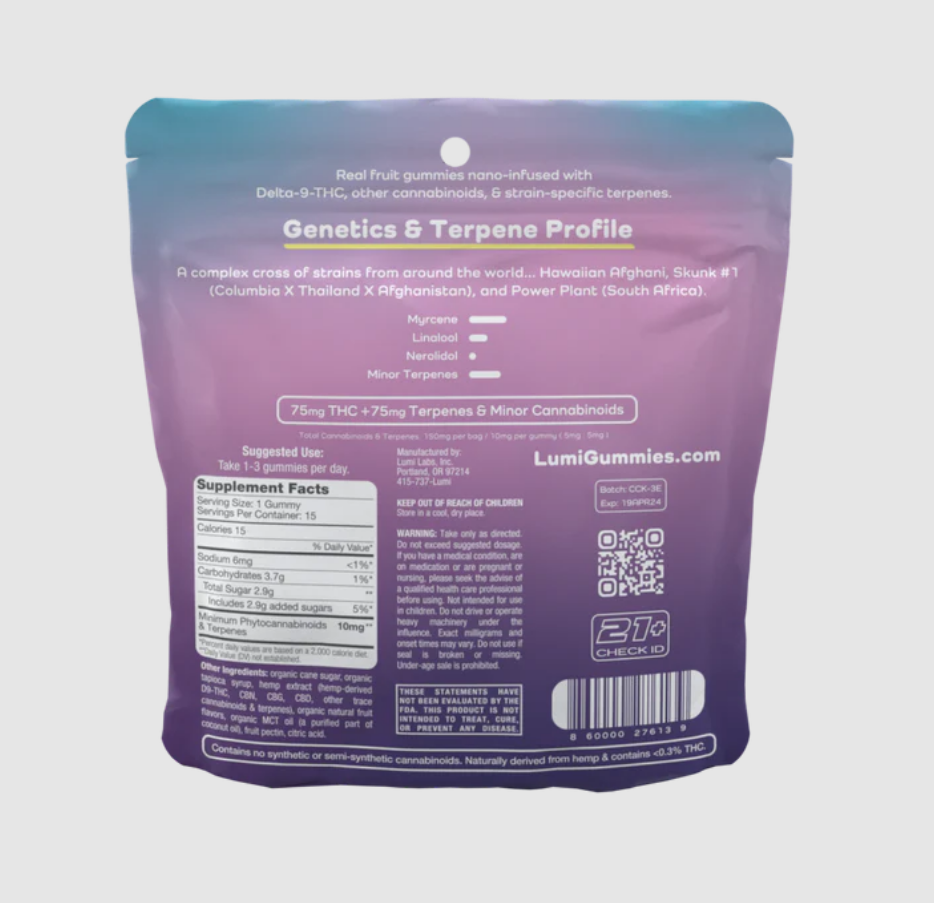 Lumi 5mg Hemp-Derived Full Spectrum Gummies (15ct)  [21+]
