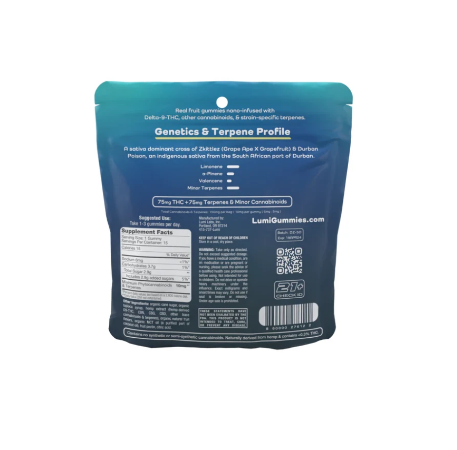 Lumi 5mg Hemp-Derived Full Spectrum Gummies (15ct)  [21+]