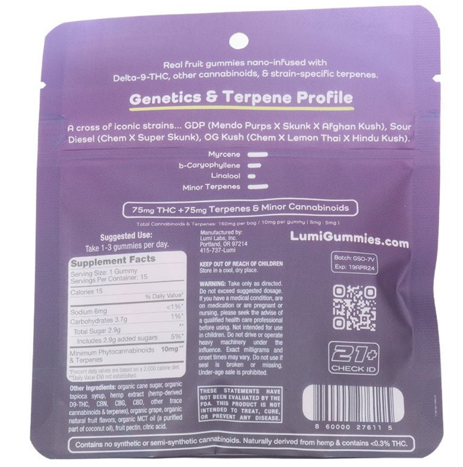 Lumi 5mg Hemp-Derived Full Spectrum Gummies (15ct)  [21+]