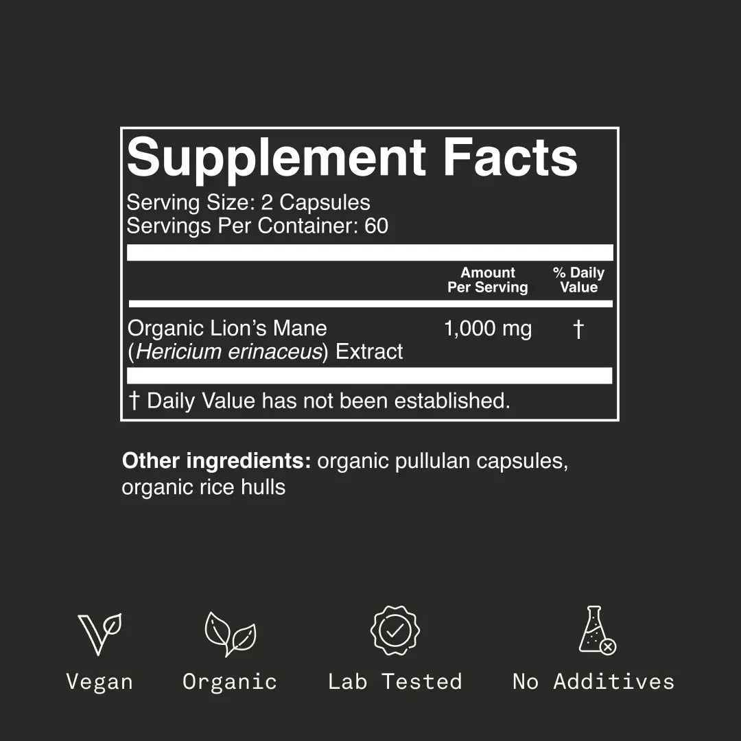 Fantastic Fungi - Organic Mind Capsules for Cognitive Support, Focus & Memory