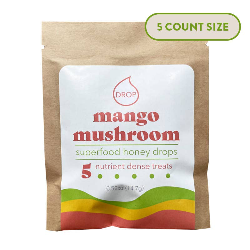 Honey Drops - Mango Mushroom | Mushroom Honey Gummy | Immune & Pain Relief